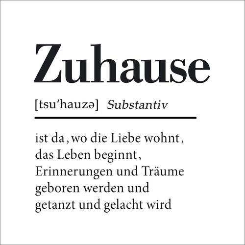 4019449474767 - Keilrahmenbild ZUHAUSE (BHT 27x27x2 cm) PRO ART 4019449474767 - Keilrahmenbild ZUHAUSE (BHT 27x27x2 cm) PRO ART