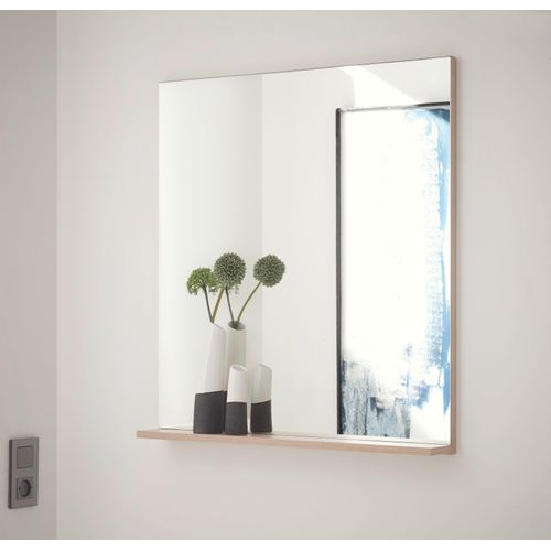 4069745152272 - Garderobenspiegel INOSIGN Giron City Spiegel in drei Farben modernes Design eiche barista B75cm H80cm T10cm FSC-zertifizierter Holzwerkstoff Spiegel universell einsetzbar mit Ablagefläche eckig 75 cm breit