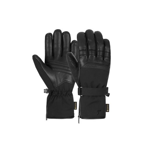 4060485432495 - Skihandschuhe REUSCH Ethan GORE-TEX Damen Gr 85 schwarz 65% Polyester 25% Ziegenleder 5% Wolle 5% Elasthan mehrfarbig Klassisch Handschuhe mit wasserdichter Membran