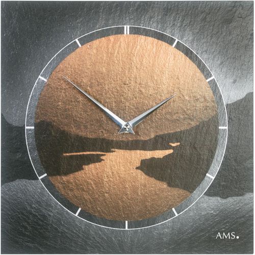 4037445153820 - Wanduhr AMS W9513 rosa (bronzefarben schwarz) Wanduhren B H L 30cm x 30cm Made in GermanySchieferWohnzimmerEsszimmerKücheArbeitszimmer 4037445153820 - Wanduhr AMS W9513 rosa (bronzefarben schwarz) Wanduhren B H L 30cm x 30cm Made in GermanySchieferWohnzimmerEsszimmerKücheArbeitszimmer