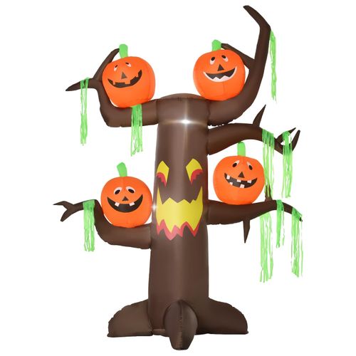 4250871244188 - Aufblasbarer Spukbaum Kürbis Halloween Deko Figur Luftfigur mit LED Beleuchtung Polyester 180x80x2