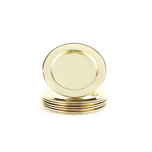 4260238064700 - Glasuntersetzer Untersetzer goldfarben Getränkeuntersetzer und Bierdeckel Getränke-Untersetzer aus Edelstahl Untersetzer rund Ø ca 8 cm