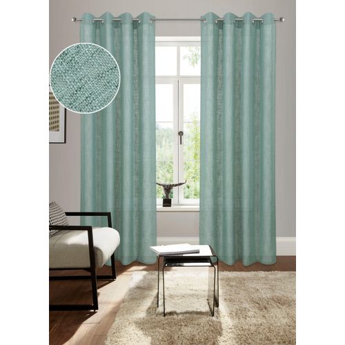 4068223880102 - Gardine BRUNO BANANI Jaden Gr 1 grün B140cm H145cm Polyester Gardinen modern Farbverlauf zeitloser Schal Leinenoptik