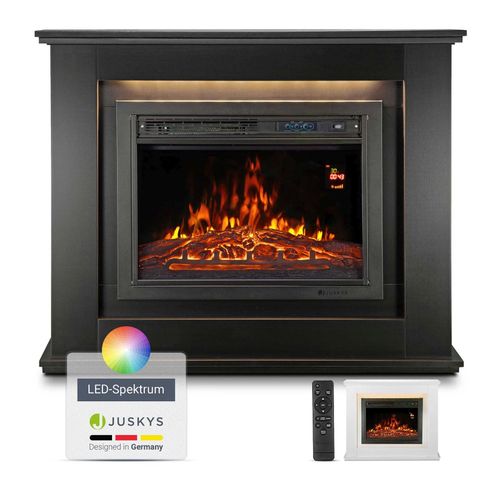 4260565526155 - Elektrokamin – Standkamin mit Heizung & Kaminfeuer – Flammeneffekt 1000 2000 Watt – Schwarz 4260565526155 - Elektrokamin – Standkamin mit Heizung & Kaminfeuer – Flammeneffekt 1000 2000 Watt – Schwarz