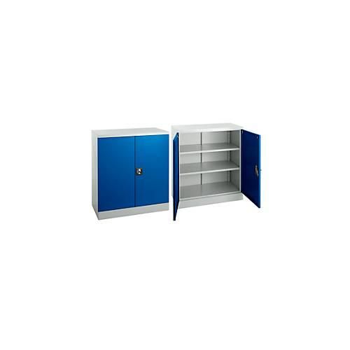4251898828252 - Select Stahlschrank 2 OH 2 höhenverstellbare Einlegeböden Drehzylinderschloss B 916 x T 422 x H 1000 mm lichtgrau RAL 7035 enzianblau RAL 5010 2 Stück 4251898828252 - Select Stahlschrank 2 OH 2 höhenverstellbare Einlegeböden Drehzylinderschloss B 916 x T 422 x H 1000 mm lichtgrau RAL 7035 enzianblau RAL 5010 2 Stück