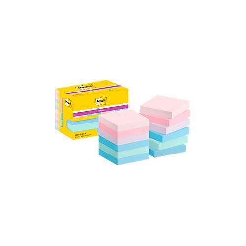 4064035065706 - Haftnotizen 622-12SS-SOUL Super Sticky Notes Soulful Collection 48x48mm je 2 x rosa flamingopink flieder mint 4 x denimblau 4 12 Stück