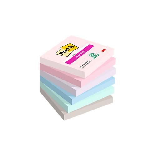 4054596925953 - Haftnotizen 6546SSSOUL Super Sticky Notes Soulful Collection 76x76mm rosa flamingopink flieder denimblau mint grau 4054596925 6 Stück