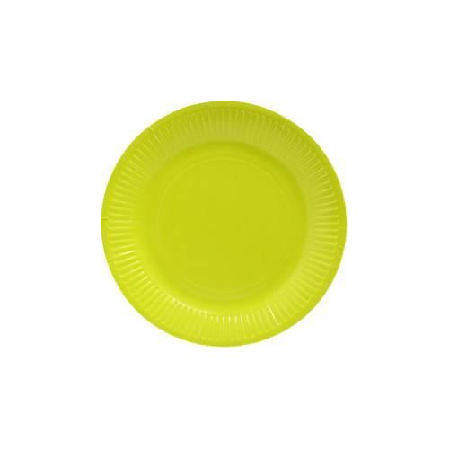 3281510792136 - Pappteller ProNappe besonders stabil fettundurchlässig ohne Kunststoffzusätze Ø 230 x H 30 mm recycelbarer FSC®-Karton kiwigrün 20 Stück