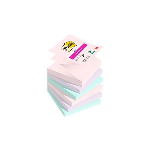 4054596926059 - Haftnotizen R330-6SS-SOUL Super Sticky Z-Notes Soulful Collection 76x76mm je 2 x rosa flieder mint Z-Notes quadratisch 4054 6 Stück