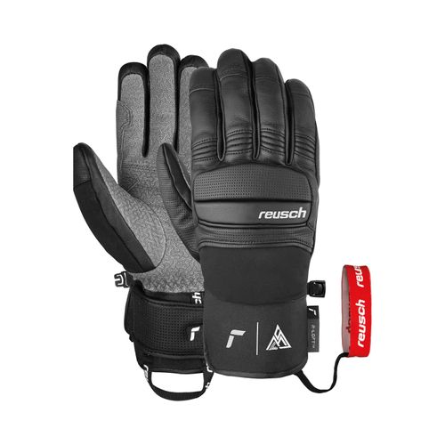 4060485528891 - Skihandschuhe REUSCH Marco Schwarz Damen Gr 10 schwarz-weiß (schwarz weiß) 60% Polyester 40% Ziegenleder mehrfarbig Sportlich Handschuhe mit winddichter und atmungsaktiver Eigenschaft