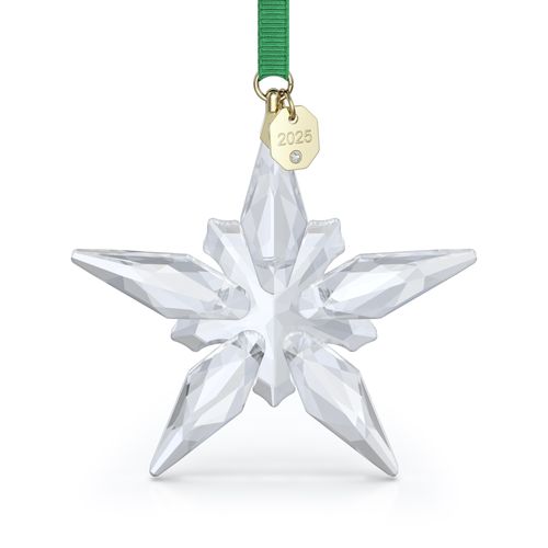 9009656911723 - Dekohänger SWAROVSKI Kristallfigur Sammelfigur Annual Edition Ornament 2025 grün (kristallweiß goldfarben grün) Dekohänger Kristallglas Metall Baumwolle Kristall