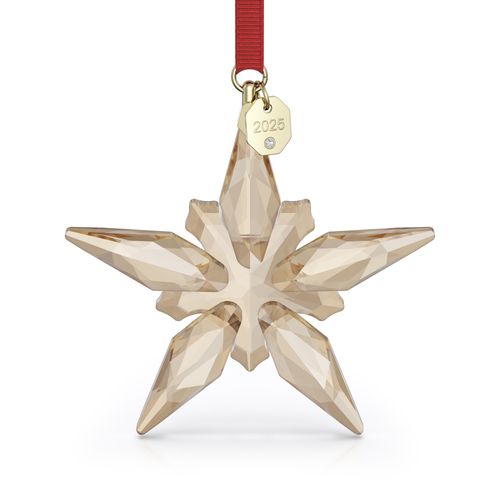 9009657018261 - Dekohänger SWAROVSKI Kristallfigur Sammelfigur Annual Edition Festive Ornament 2025 bunt (goldfarben rot) Dekohänger Kristallglas Metall Baumwolle Kristall