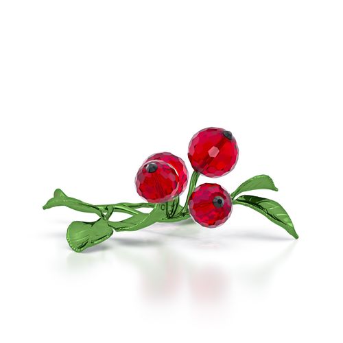 9009657012818 - Dekofigur SWAROVSKI Kristallfigur Sammelfigur Idyllia Rote Beeren bunt (rot grün schwarz) Dekofiguren Ø Rote Beeren Kristall Metall