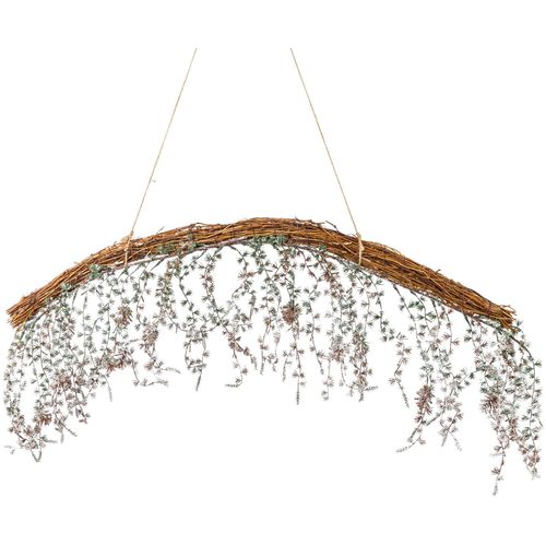 4064118886747 - Winterliche Kunstpflanze CREATIV DECO Weihnachtsdeko Kunstpflanzen Gr L 78 cm grün Weihnachtsgirlande Adventskränze Girlanden Reisigbogen mit Zweige in geeister Optik Länge 78 cm