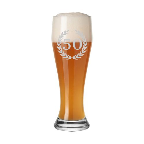 4262418971969 - LUXENTU Weizenbierglas mit Gravur 50 Jubiläum 05 l