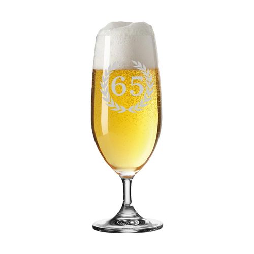 4262418972416 - LUXENTU Biertulpe Pilsglas mit Gravur 65 Jubiläum 360 ml 4262418972416 - LUXENTU Biertulpe Pilsglas mit Gravur 65 Jubiläum 360 ml