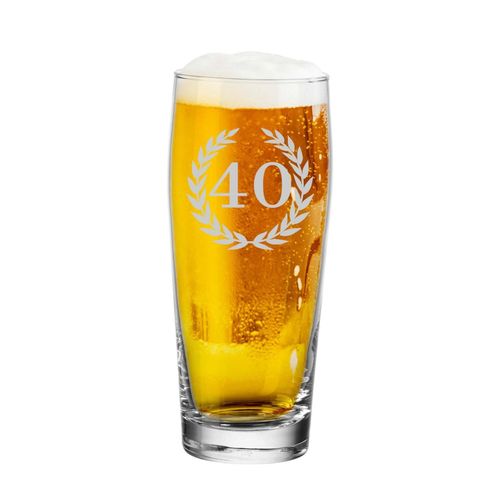 4262418972317 - LUXENTU Willi Becher Bierglas mit Gravur 40 Jubiläum 05 l 4262418972317 - LUXENTU Willi Becher Bierglas mit Gravur 40 Jubiläum 05 l