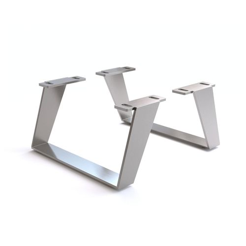 4251943828381 - Fuß Winkelkufe Edelstahl gebürstet 15 cm für Kastenmöbel der Tiefe 35 cm (2er Set) 4251943828381 - Fuß Winkelkufe Edelstahl gebürstet 15 cm für Kastenmöbel der Tiefe 35 cm (2er Set)