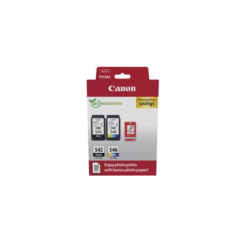 8714574680002 - PG-545   CL-546 Value Pack - 2-pack - black colour (cyan magenta yellow) - original - ink cartridge   paper kit