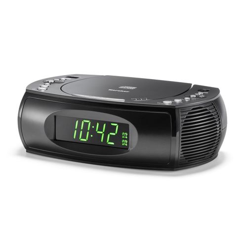 4000420809791 - UR 1308 Uhrenradio (UKW mit RDS 2 W Digitaluhr mit Wecker und USB-Ladefunktion CD-Player Radiowecker) schwarz