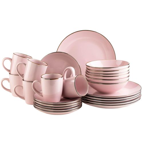 9001794877350 - Mäser Serie Metallic Rim Kombiservice 24 teilig für 6 Personen