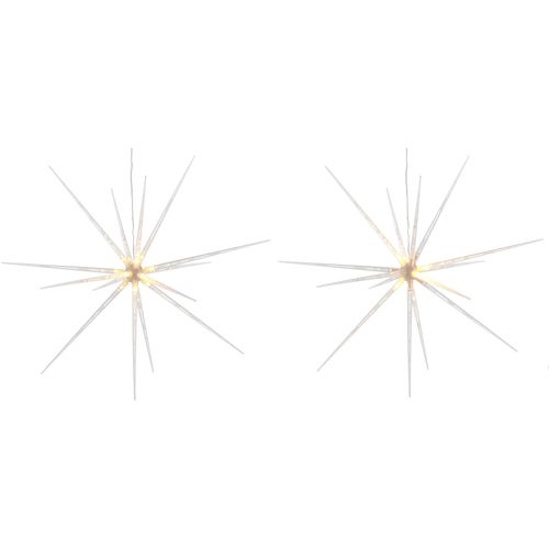 4028998032670 - BONETTI LED Stern Weihnachtsstern Weihnachtsdeko aussen Timerfunktion getrennt schaltbar LED fest integriert Warmweiß Ø ca 51 cm je Stern mit 8 verschiedenen Leuchtfunktionen weiß