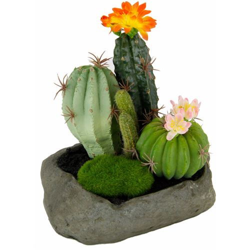 4019844668006 - Kunstpflanze IGEA Kakteen Kunstpflanzen Gr B H 15 cm x 19 cm 1 St orange Kunstkaktus Kunstpflanze Zimmerpflanze Kunstkakteen Kunstpflanzen