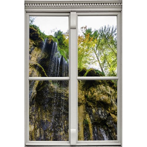 4049009114819 - Wandsticker QUEENCE Felswand beige (natur) B40cm H60cm T01cm Wandtattoos Wandsticker Wandbild selbstklebend 3D Fenster