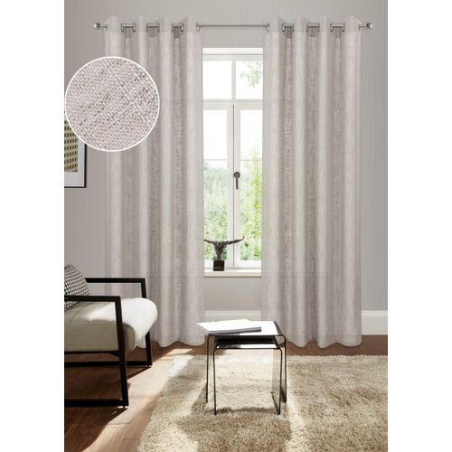 4068223880119 - Gardine BRUNO BANANI Jaden Gr 1 beige B140cm H145cm Polyester Gardinen modern zeitloser Schal Leinenoptik