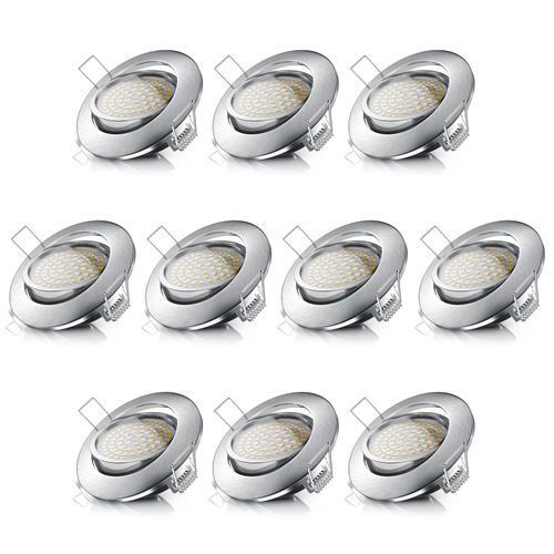 4062861822883 - dimm- und schwenkbarer LED Einbaustrahler Deckenspot mit Aluminium Rahmen Warmweiß 4062861822883 - dimm- und schwenkbarer LED Einbaustrahler Deckenspot mit Aluminium Rahmen Warmweiß