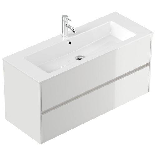 4251982655047 - Badmöbel Limes & Waschtisch 120cm 2 Greifraum SoftClose Auszüge weiß Hgl