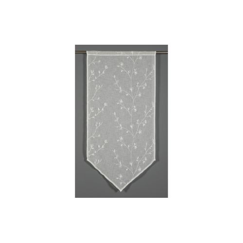 4003018376095 - Gardine weiß GARDINIA Stangendurchzug (1 St) transparent transparent Polyester Panneaux mit Stickerei weiß