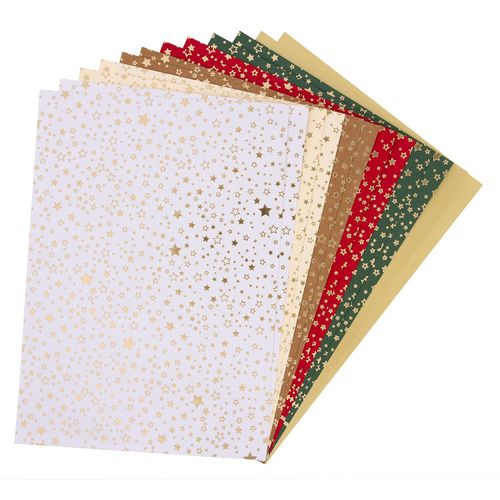 4005329158865 - Kartonblock Weihnachtssterne 21 x 297 cm 12 Blatt