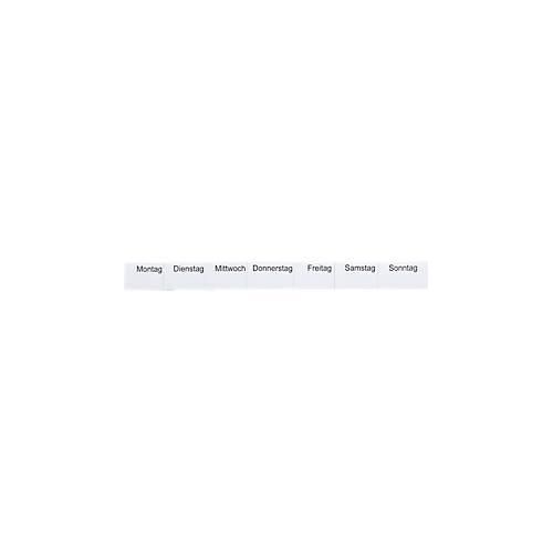 4024158001616 - Steckkarten für Stecktafeln Planrecord Variante Wochentage Montag-Sonntag beschreibbar B 60 x H 32 mm Papier weiß 1 Satz mit 7 Stück