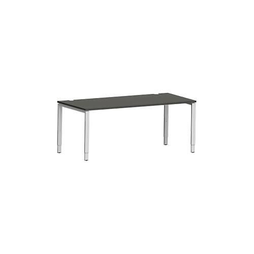 4250510882146 - Genius Schreibtisch Modena Flex Rechteck 4-Fuß Rechteckrohr B 1800 x T 800 x H 650-850 mm graphit weißaluminium 4250510882146 - Genius Schreibtisch Modena Flex Rechteck 4-Fuß Rechteckrohr B 1800 x T 800 x H 650-850 mm graphit weißaluminium
