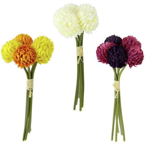 4019844790806 - Blumenstrauß IGEA Chrysanthemen bunt L10cm Schnittblumen Kunstblumen