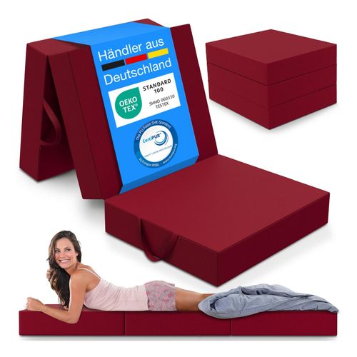 4260346889479 - Bestschlaf Klappbare Gästematratze 3-teilige Faltmatratze Schaumstoff extra dick 4260346889479 - Bestschlaf Klappbare Gästematratze 3-teilige Faltmatratze Schaumstoff extra dick