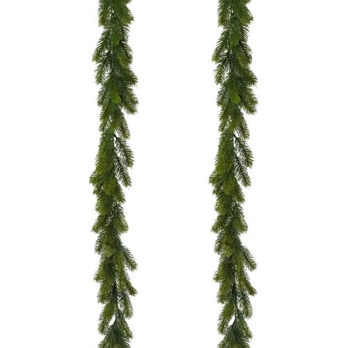 4064118882039 - Winterliche Kunstpflanze CREATIV DECO Weihnachtsdeko Weihnachtsgirlande Kunstpflanzen Gr L 180 cm 2 St grün Weihnachtsgirlande Adventskränze Girlanden Girande im 2er Set 115 Tannenspitzen je Girlande Länge 180 cm
