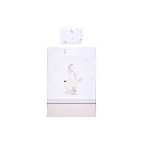 3800166115238 - Kinderbettwäsche 3-teilig Decke 140 x 95 Kissen 43 x 35 Laken 150 x 100 grau Sterne