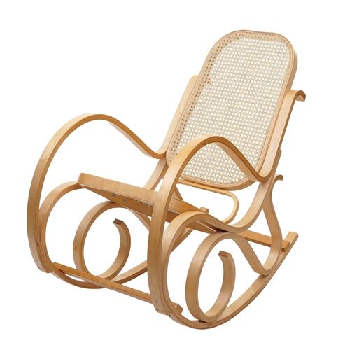 4057651421742 - Schaukelstuhl Gallarate Schwingsessel Fernsehsessel Massiv-Holz Rattan MVG-zertifiziert ~ Eiche-Optik