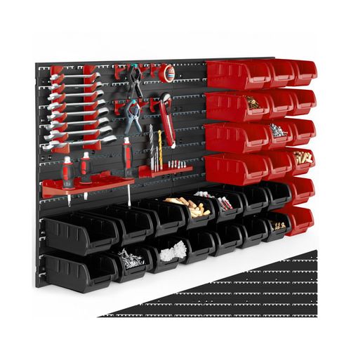 4061173286475 - tectake® Kleinteilemagazin 44-teilig mit 2 Wandplatten komfortable Eingriffsöffnung inklusive Halterungen für Werkzeug und Zubehör 4061173286475 - tectake® Kleinteilemagazin 44-teilig mit 2 Wandplatten komfortable Eingriffsöffnung inklusive Halterungen für Werkzeug und Zubehör