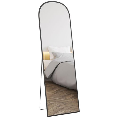 4255633567956 - Ganzkörperspiegel 1615 x 50 cm Wandspiegel mit Ständer Aluminiumlegierungsrahmen Standspiegel für Wohnzimmer Schlafzimmer Schwarz - Homcom 4255633567956 - Ganzkörperspiegel 1615 x 50 cm Wandspiegel mit Ständer Aluminiumlegierungsrahmen Standspiegel für Wohnzimmer Schlafzimmer Schwarz - Homcom