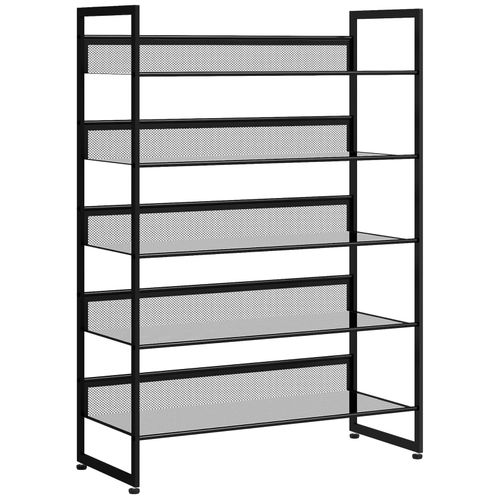 4255633568670 - Schuhregal Schuhständer mit 5 Ebenen Schuhablage für max 15 Paar Schuhe Schuh-Organizer mit Griff für Eingang Schlafzimmer Stahl 72 x 30 x 102