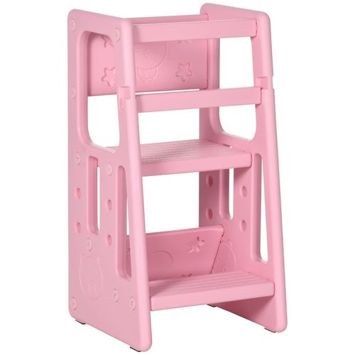 4255633555298 - Homcom - Lernturm Kinder-Tritthocker Montessori Lernturm mit Handgriffe Höhenverstellbarer Schemel Küchenhelfer für Kinder 15 bis 5 Jahre hdpe 4255633555298 - Homcom - Lernturm Kinder-Tritthocker Montessori Lernturm mit Handgriffe Höhenverstellbarer Schemel Küchenhelfer für Kinder 15 bis 5 Jahre hdpe