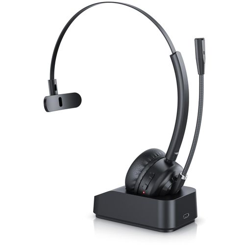4062861823200 - CSL Bluetooth Headset BT 53 Mikrofon Noise Cancelling Multipoint mit Ladestation kabellos für Smartphone & PC