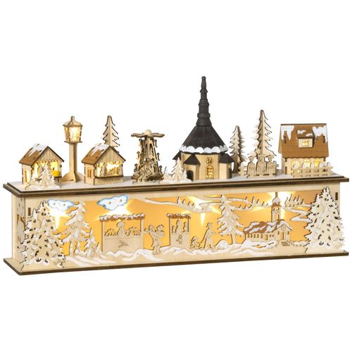 4251774990684 - Weihnachtsdorf mit LED-Lichter natur 45L x 10B x 25H cm weihnachtsdeko weihnachtsdorf fensterdeko tischdeko 4251774990684 - Weihnachtsdorf mit LED-Lichter natur 45L x 10B x 25H cm weihnachtsdeko weihnachtsdorf fensterdeko tischdeko