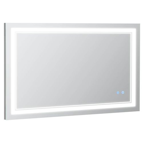 4251774958905 - Badspiegel Badezimmerspiegel mit LED-Beleuchtung Wandspiegel mit Touchschalter 3 Lichtfarben Lichtspiegel IP44 Wasserdicht 100 x 60 cm - Kleankin