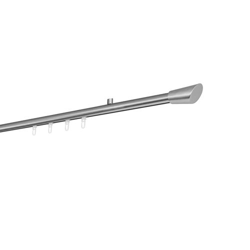 4066866197014 - Gardinenstange auf Maß Innenlauf 20mm Rag 1-lauf Vorhangstange Deckenträger 15cm Stilgarnitur mit Gleiter für Vorhänge - Edelstahl-Optik - 390cm 4066866197014 - Gardinenstange auf Maß Innenlauf 20mm Rag 1-lauf Vorhangstange Deckenträger 15cm Stilgarnitur mit Gleiter für Vorhänge - Edelstahl-Optik - 390cm