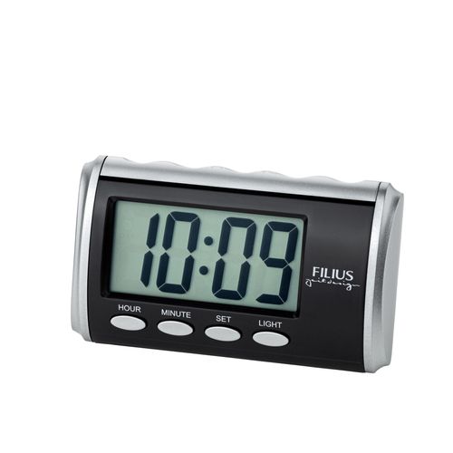 4045346126867 - Quarzwecker FILIUS ZEITDESIGN Talking silber (silberfarben) Wecker Wecker Digitalwecker Schlafzimmer Beleuchtung Piepalarm