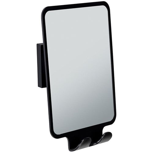 4008838457733 - Wandspiegel WENKO Vacuum-Loc Modell Quadro schwarz B14cm H195cm T8cm ABS-Kunststoff Spiegel Antibeschlagspiegel fürs Badezimmer Befestigen ohne Bohren